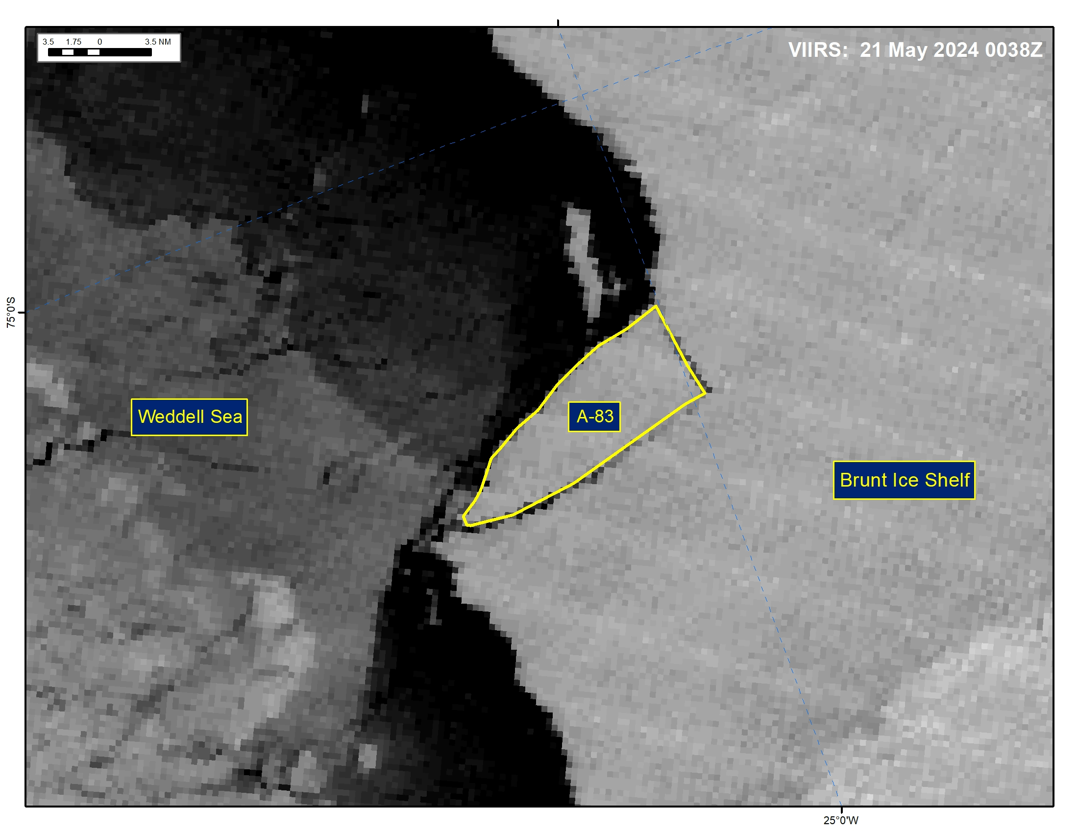 Sentinel-1A image of A-83